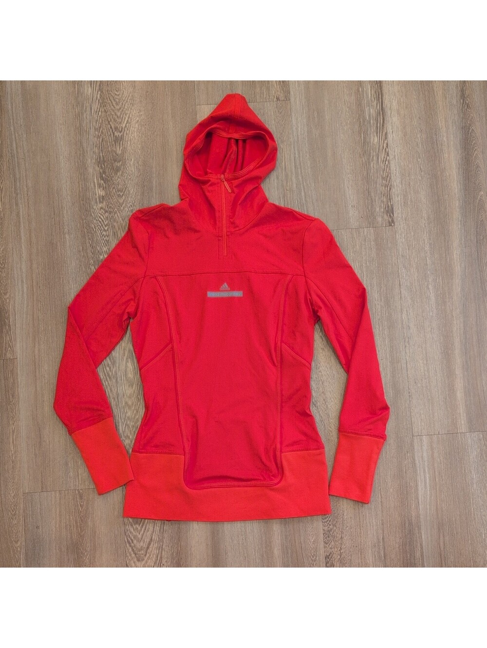 Adidas Stella McCartney Truepace Hooded Midlayer Pullover S Womens Red luxury
